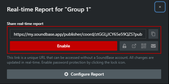 Click on Real-time Group Report