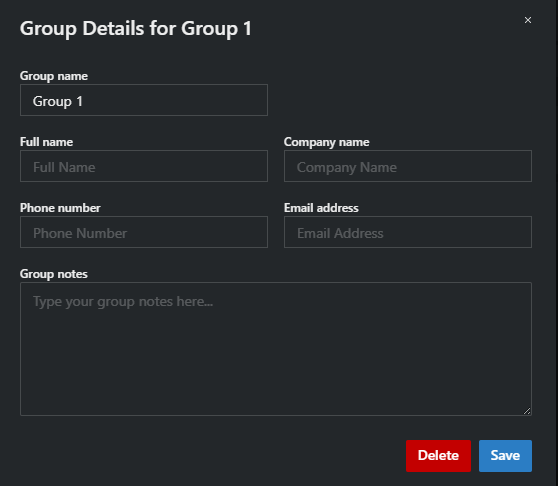 Click on Group Details