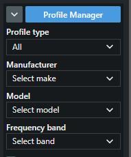 In the Calculation area, click on Profile Manager