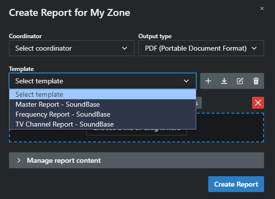 From the drop-down menus, select your preferred options and choose the content you want to include in your report