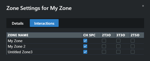 This section lets you select which tests are performed when searching for frequencies between your current zone and othe