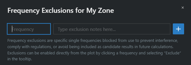 In the Zones area, click the button