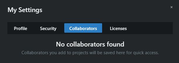 Remove the collaborators by clicking the button