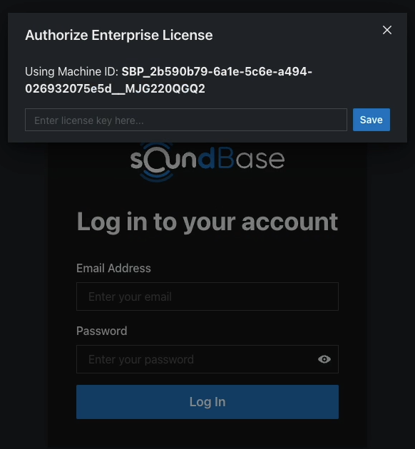 Click on Enterprise Accounts below the login information