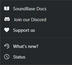 Project management area in SoundBase