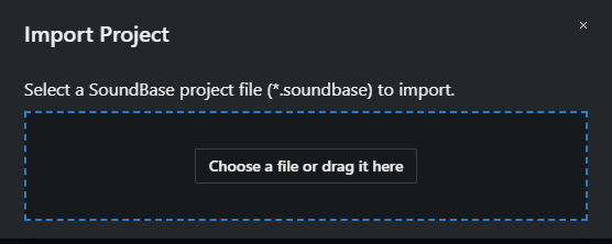 Click Import in the top navigation bar